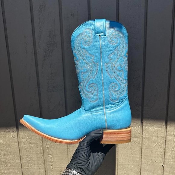 #2 - Natural Baby Blue Ostrich Boot, Model G0208 main image 5